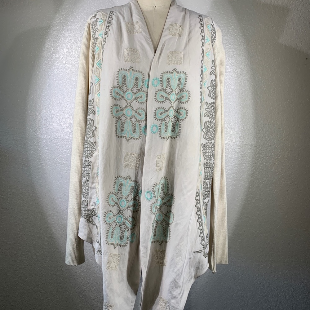 Johnny Was Biya Vladivostok cardigan emb NWT